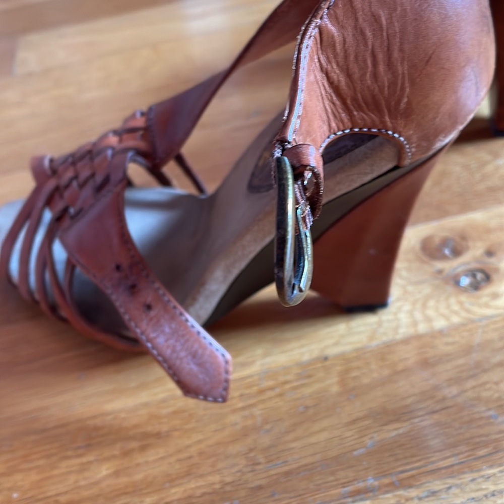 Vintage Sam Edelman Sahara Wedge  Leather Heels size 8 - Picture 6 of 11